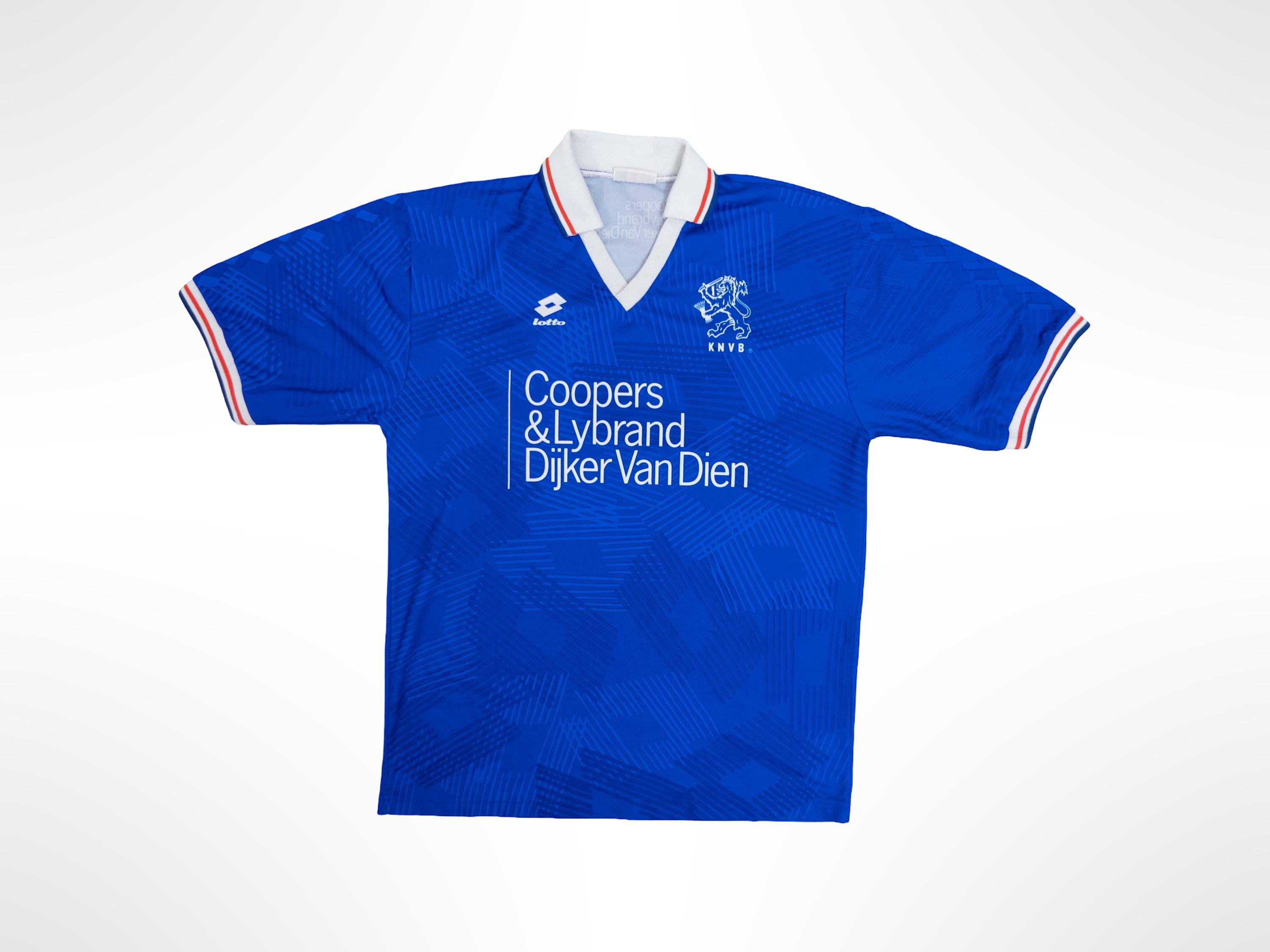 1991 Netherlands Official Lotto Blue Soccer Jersey Shirt - Etsy