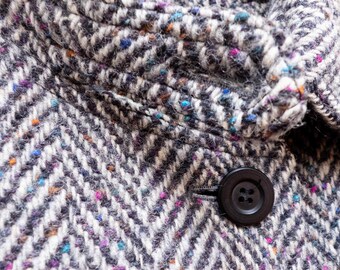 Pure New Wool Donegal Tweed Herringbone Jimmy Hourihan Double