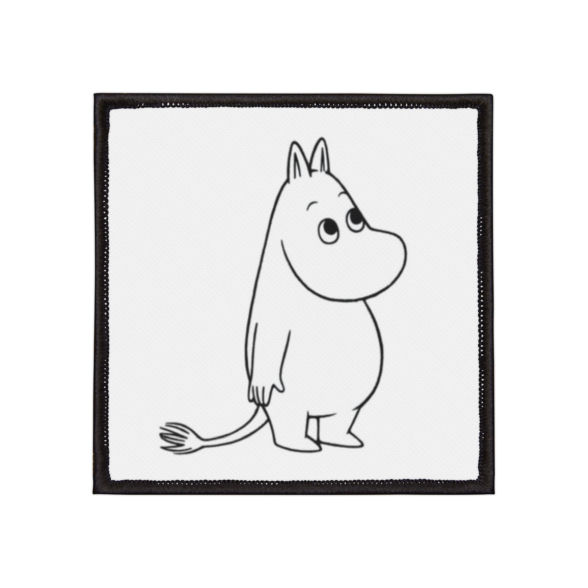 The Moomins Embroidered Iron-On Patch - Moomintroll Badge For Clothes, Bags & Hats | 5.4x7.8cm