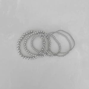 Stacking Bracelets in Sterling Silver, Waterproof Jewelry Set image 2