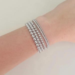 Stacking Bracelets in Sterling Silver, Waterproof Jewelry Set image 3