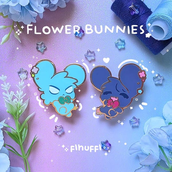 Alien Stage | ALNST Flower Bunnies Enamel Pins