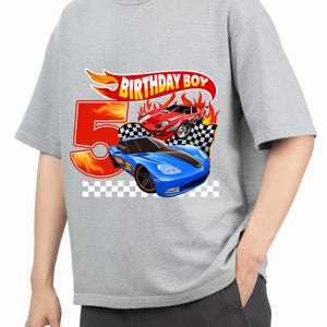 Hot Wheels Cars Birthday Boy 5th | Racing Birthday Boy PNG | Sublimation Design | Instant Download | Digital File|Digital Download