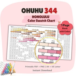 Nuancier de marqueurs Ohuhu 344 | Référence professionnelle Honolulu (Téléchargement numérique)