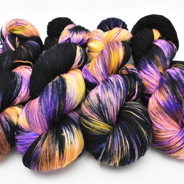 Coco Fingering, Hand Dyed Yarn, Fingering Weight, Superwash Merino, Ultra Soft Merino, Yarn, Hand Painted, 100g, Another Galaxy