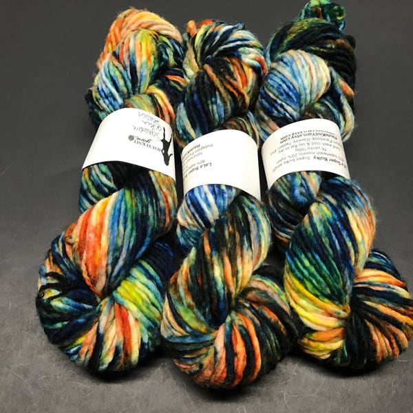 LaLa Super Bulky, Hand Dyed Yarn, Superwash Merino, Single Ply,  Super Bulky yarn, Hand Dyed, Yarn, Signature of The Season