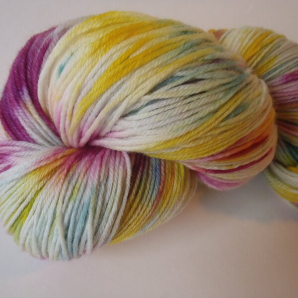 MCN Pampered Sock- 100 grams ColorAir Port Greeting Hand Dyed Yarn