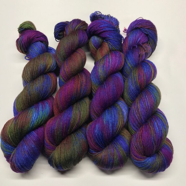 Jimmy Sock, Hand Dyed Yarn. Sock Yarn, HauteKnitYarn, Superwash Merino, Nylon, Fingering weight, Hand Dyed, Sock, Beauty and Beyond