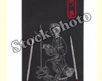ChiaoGoo, 9", US size 1, circular knitting needle, sock knitting, stainless steel, knitting needles,