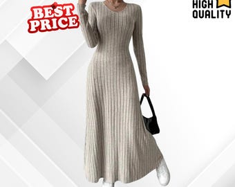strapless open back dress Evie Ribbed-knit Jersey Dress Black / Regular / XL