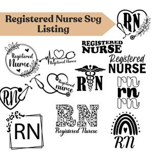 Krankenschwester SVG: RN Cut File für Cricut & Silhouette (Digitaler Download)