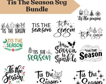 Dit is het seizoen SVG: kerstvakantie gesneden bestanden voor de Cricut en silhouet, feestelijk digitaal ontwerp