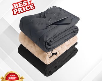 Pantalons de survêtement en molleton d'hiver pour hommes, jambes droites doublées en peluche, pantalons thermiques chauds et imperméables en coton décontractés