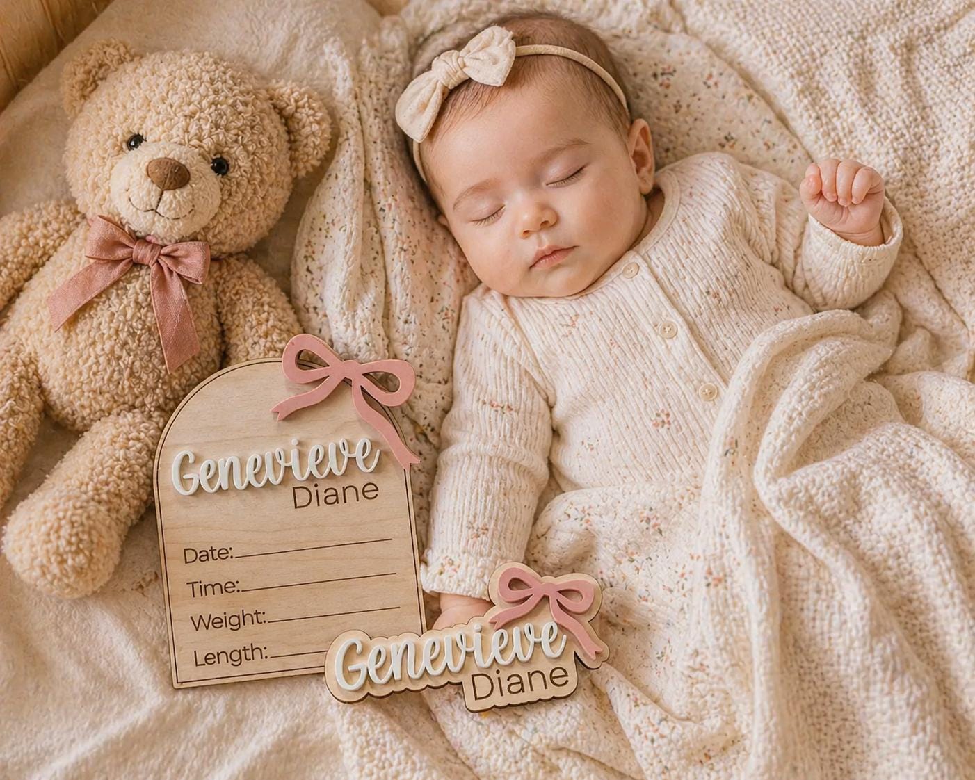 Personalized Baby Birth Stats Sign, Custom Newborn Announcement Plaque ...