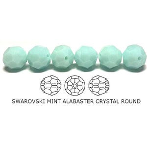 Premium MINT ALABASTER #5000 Swarovski Crystal ROUND - 4MM/6MM/8MM - Wholesale - Limited Time Offer