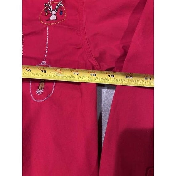 Vtg Basic Editions Button Front Christmas Shirt R… - image 10