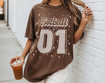 Vintage Football Graphic Tee | Garment-Dyed Unisex T-Shirt
