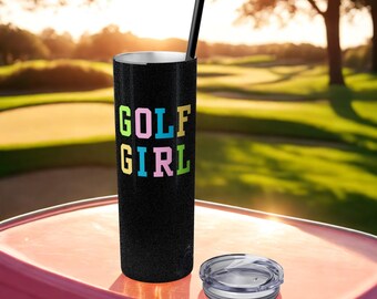 Golf Girl Stainless Steel Skinny Tumbler | Insulated Travel Mug