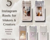 Canva Reel Templates: Animated Instagram, TikTok & Pinterest Stories (PDF)