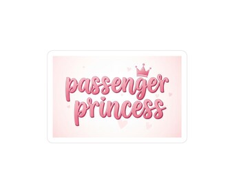 passagier Prinzessin Vinyl Aufkleber: Lustige Auto- und Laptopsticker
