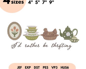 Vintage Thrifting Stickdatei, I'd Better Thrifting Stickdatei, Thrifted Geese, Grandma Core, CottageCore, Thrifted Decor