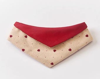 Bandana per animali domestici in tweed di lana fatta a mano: targhetta in pelle personalizzata con nome, motivo scozzese con finiture in velluto