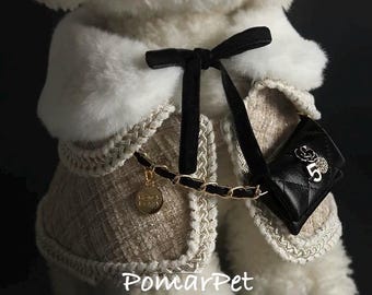 Abito regale per animali domestici, realizzato a mano: abbigliamento formale di lusso per cani e gatti.