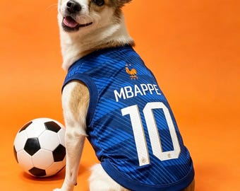 Premium Handmade France Dog Soccer Jersey – 2026 World Cup Apparel, Breathable Football Kit, Newest design, Dog Jerseys