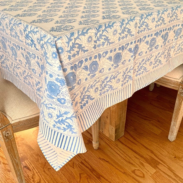 Blue Tablecloth - Etsy