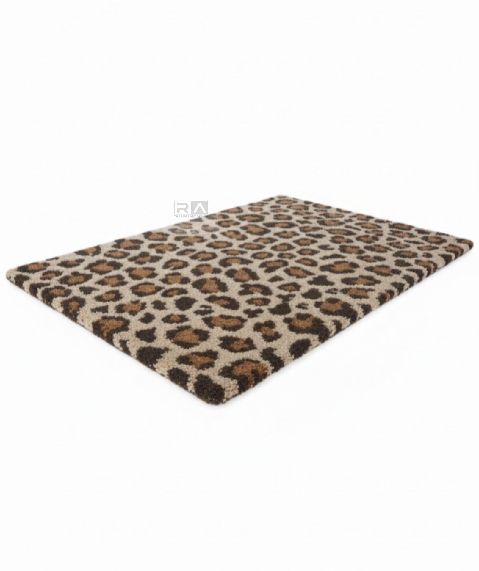 Leopard Wool Rug Hand Tufted Leopard Print Rug: Modern Wool Area Rug 8x10 - Etsy