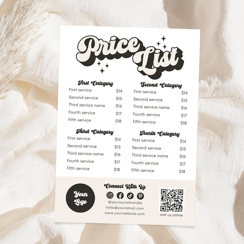 Pricing Signs - Etsy