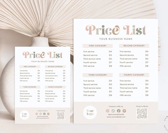 Price Lists | QR Signs