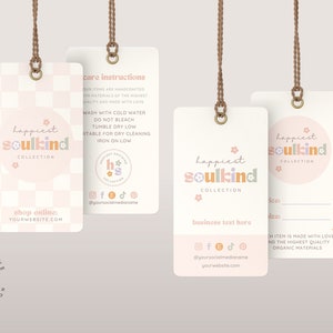 Boho Small Business Hang Tag Boutique Clothing Tag Template 