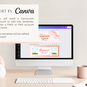 Editable Facebook Covers, Boho Rainbow Facebook Page Banners, Retro ...