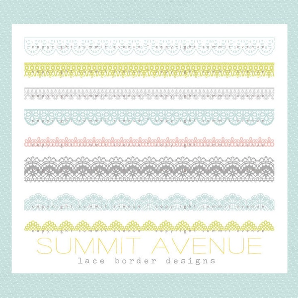 CLIP ART Lace Borders commercial or personal use - for photography , scrapbook or wedding projects