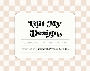 Edytuj mój projekt szablonu znaku lub karty dla mnie - Branding - Wizytówka - Bon upominkowy lub inna karta - Usługa edycji