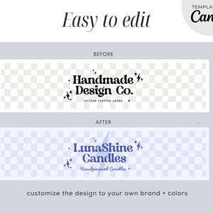 Editable Modern Retro Etsy Shop Template Kit Canva, Black and White ...