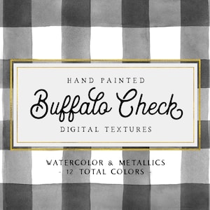 Hand Painted Buffalo Check Patterns, Watercolor Buffalo Check Digital Papers, retro check, Plaid checker patterns , buffalo check background