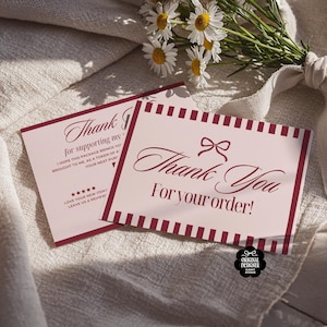 Karta z podziękowaniami Luxe Card, edytowalne eleganckie opakowanie biznesowe z podziękowaniami dla klientów, estetyczna wkładka do zamówienia DIY Old Money Canva, EL01