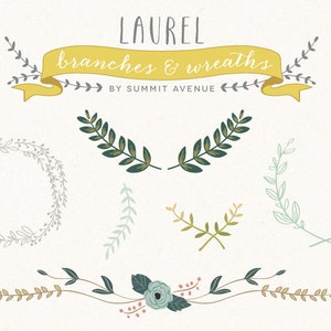 Vintage Laurel & Wreath design elements - for personal or photography use - INSTANT DOWNLOAD