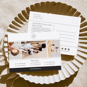 Großhandels-Postkarte Direktmailing-Canva-Vorlage, Modernes Marketing Flyer-Spa-Kerzenseife Fotomailerkarte, Werbe-Postkartenvorlage-Mina