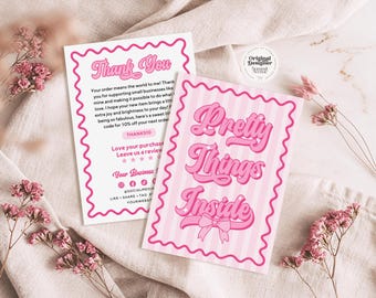 Coffret De 8 Cartes De Remerciement Vintage – Rose, Avec Enveloppes, Buzza (neuf)