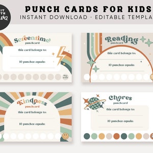 100 Pieces Punch Cards, Incentive Loyalty Reward Card Student Awards  Loyalty Cards for Business, Classroom, Kids Behavior, Students, Teachers,  3.5 x 2