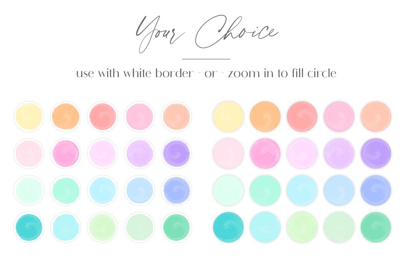 pix Icon Pastel Colors Instagram Highlight Covers rainbow pastel painted instagram
