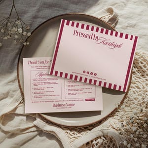 Luksusowy szablon Canva na podkładkę do sztucznych paznokci, eleganckie instrukcje dotyczące aplikacji na paznokcie, edytowalne wkładki do opakowań na paznokcie, EL01