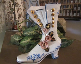 Vintage Shoe Vase, Vase Collectors,  Floral Supply, Flower Vase
