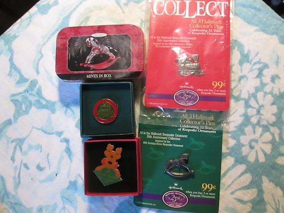 Vintage Hallmark Lapel Pins, 25 Anniversary Colle… - image 1