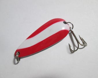 Leurre De Pêche Vintage Pflueger – Tandem Spinner Bucktail, Métal, Ancien