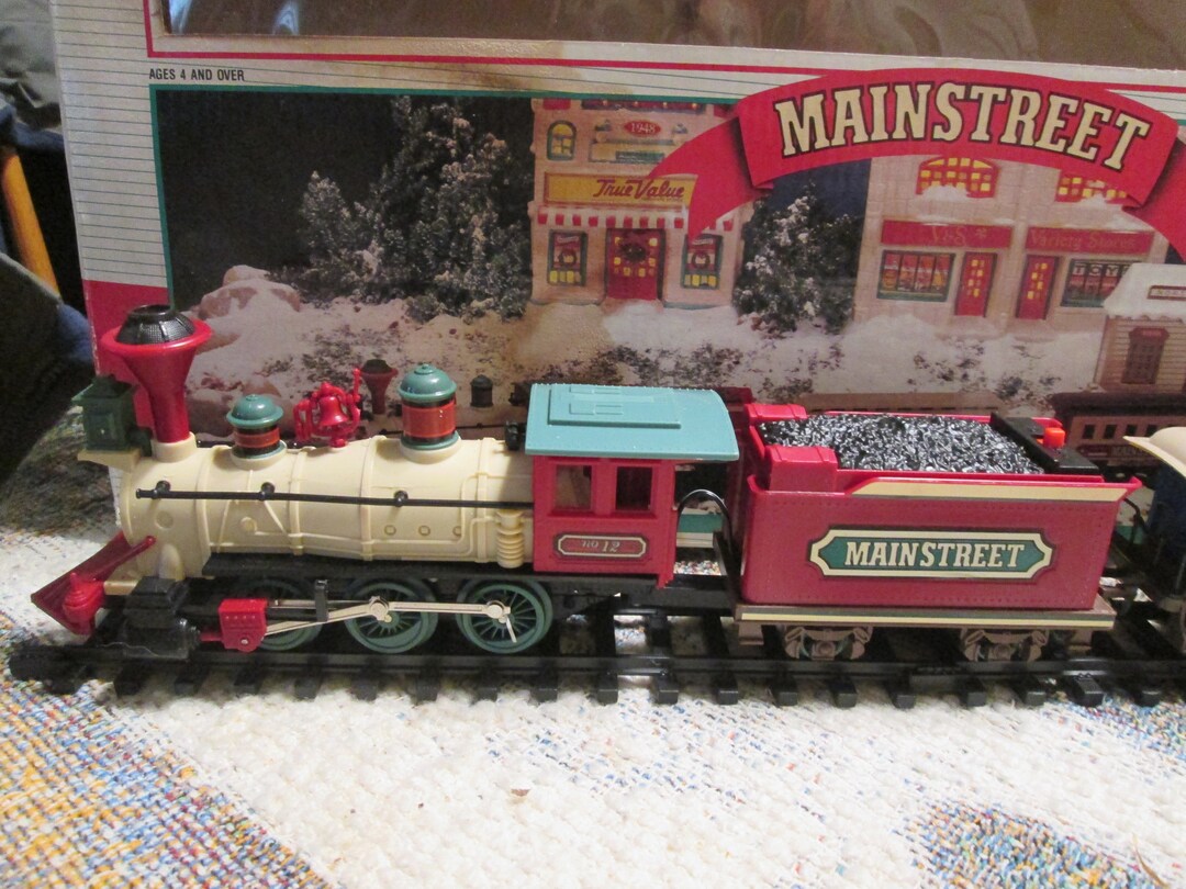 Vintage New Bright Train Set. Train Set Around the Christmas Etsy