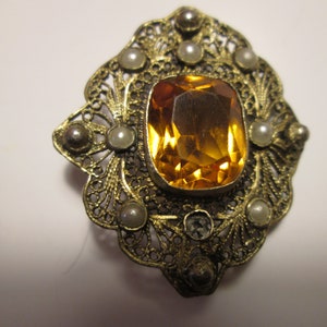 Vintage Old Filigree Brooch, Brooch Collectors, Jewelry,